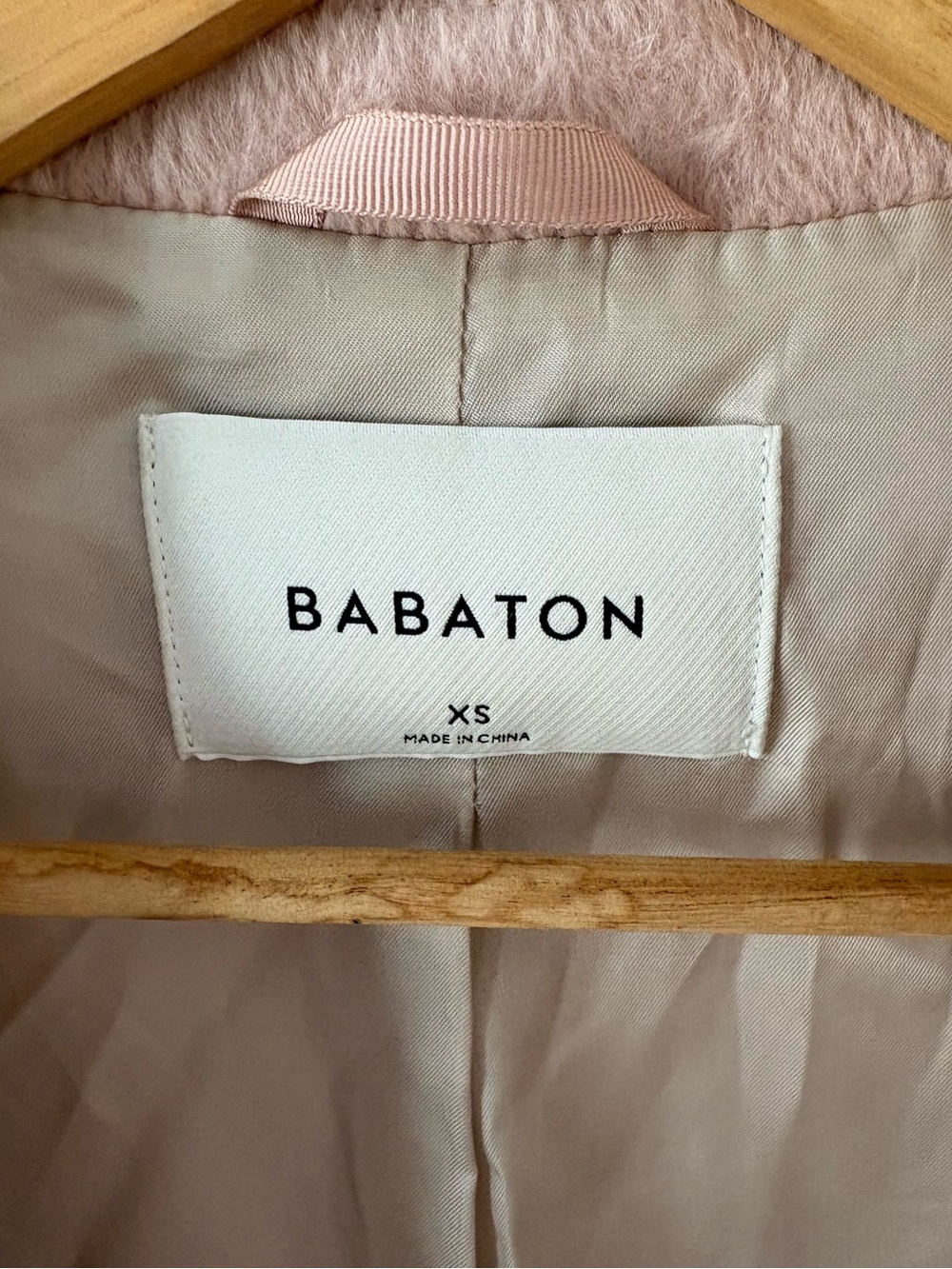Babaton Stedman Aritzia Coat Alpaca & Virgin Wool Size XS Blush Pink Luxury Coat - Picture 10 of 12